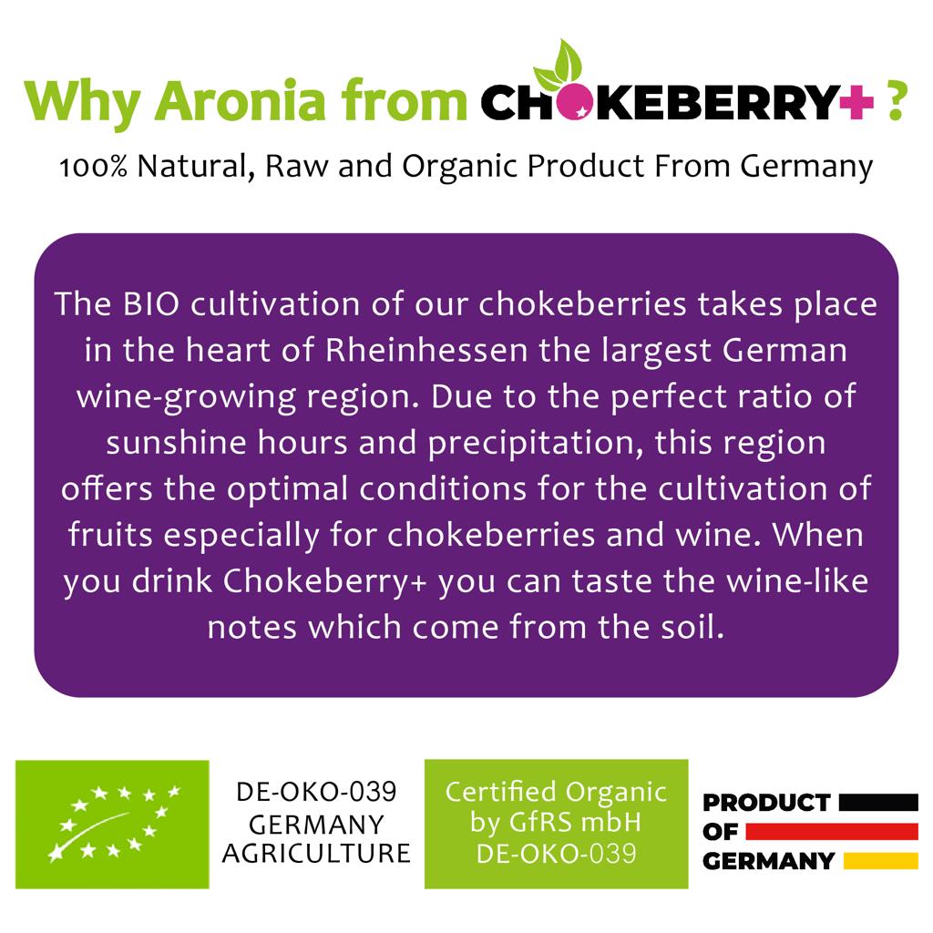 Chokeberry+ Raw Aronia Juice - 12 x 50ml Shots